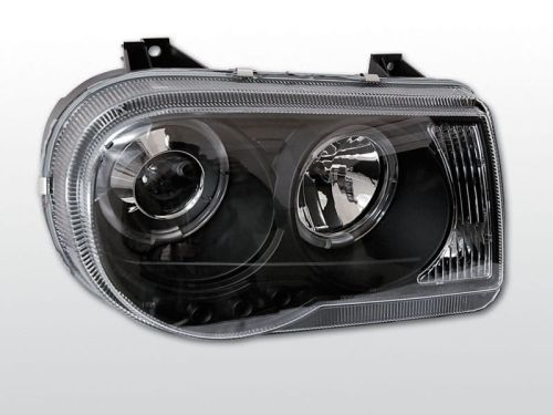 Lampy przednie CHRYSLER 300C 05-10 ANGEL EYES BLACK