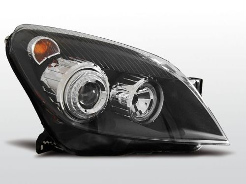 Lampy przednie OPEL ASTRA H 03.04-09 3.5D ANGEL EYES BLACK