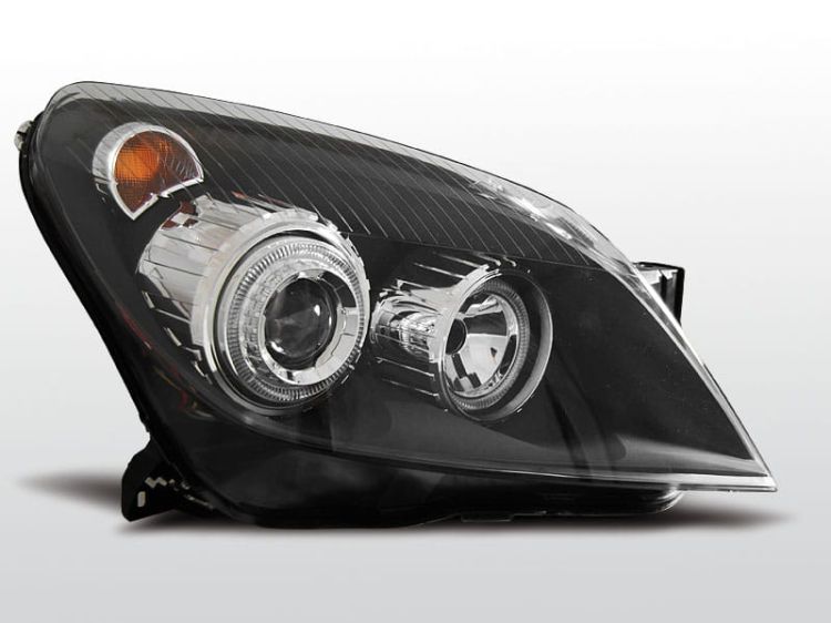 Lampy przednie OPEL ASTRA H 03.04-09 3.5D ANGEL EYES BLACK