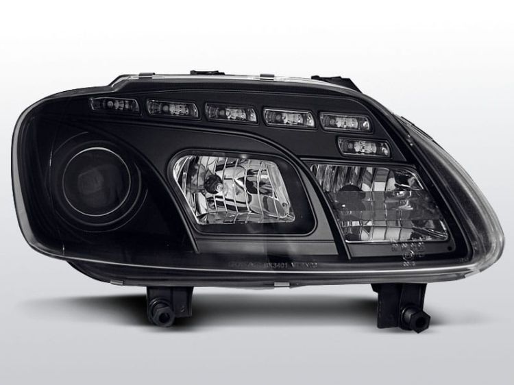 Lampy przednie VW TOURAN 02.03-10.06 / CADDY DAYLIGHT BLACK 