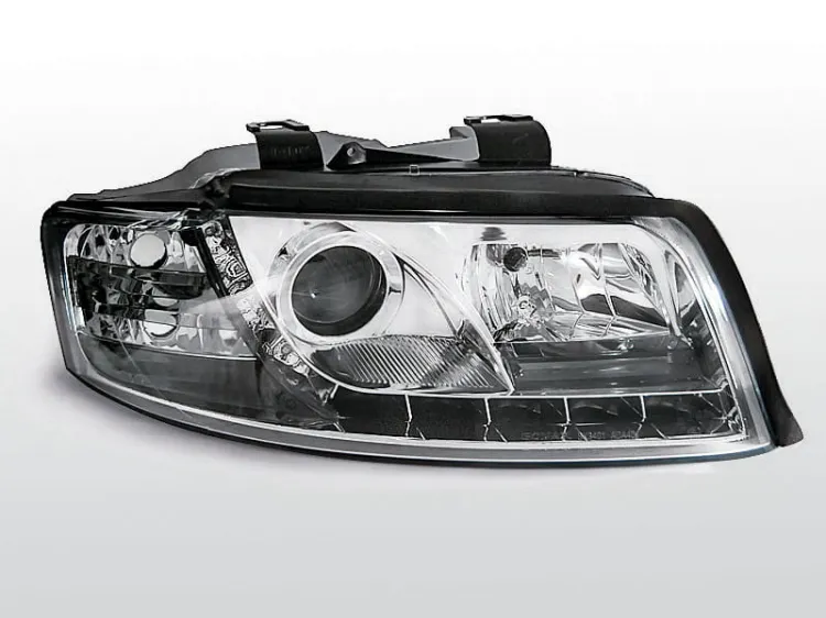 Lampy przednie AUDI A4 10.00-10.04 DAYLIGHT CHROME
